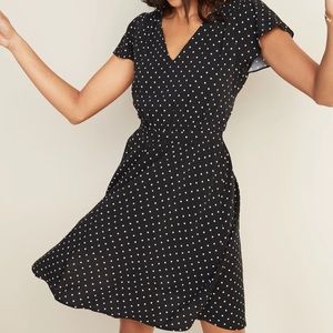 Flutter sleeve polka dot dress - Old Navy